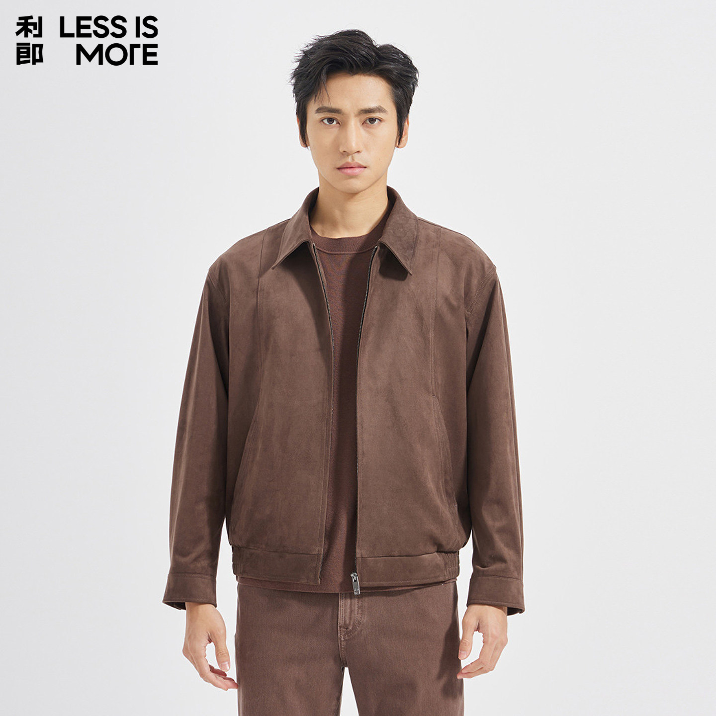【化纤面料】利郎青年商务商场同款夹克男2026春季翻领休闲外套男