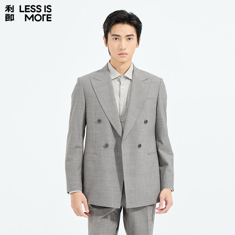 【羊毛混纺】利郎青年商务西服套装2026春季两件套时尚修身西装男