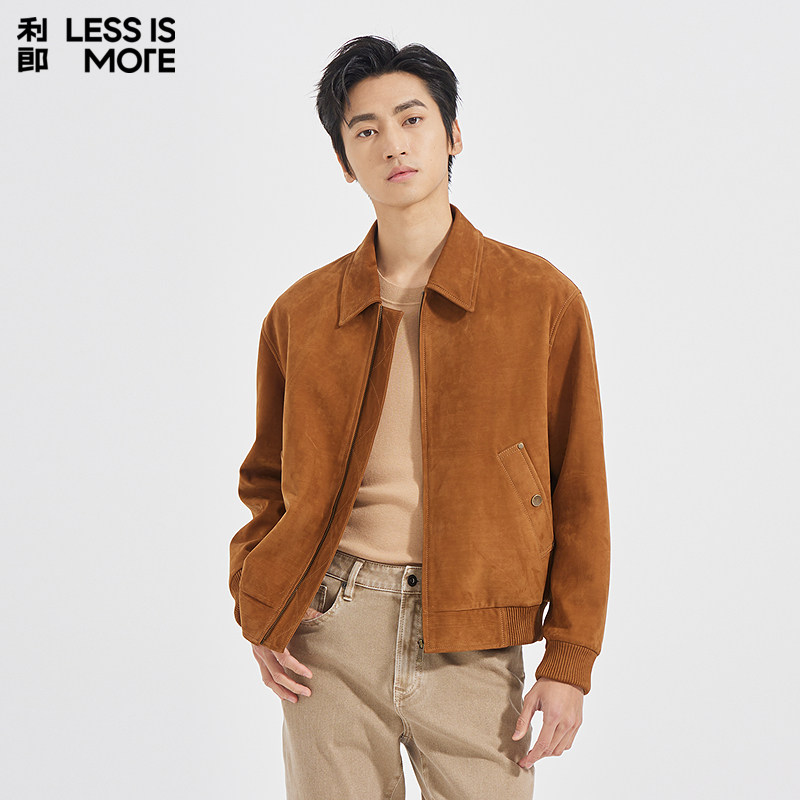 【胎牛皮】利郎青年商务商场同款真皮皮衣2025秋季男士轻奢外套
