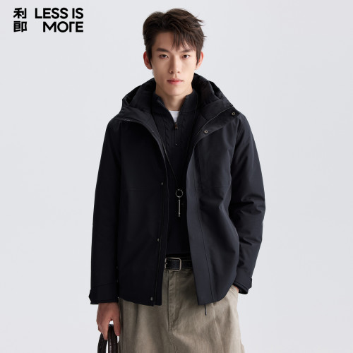 【涤纶面料】利郎青年商务羽绒服2026冬季时尚休闲保暖抗寒外套男