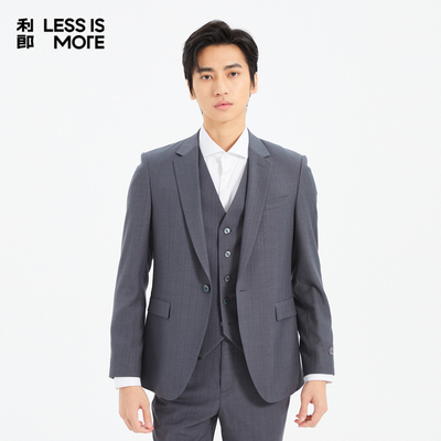 【混纺TR暗条纹】利郎青年商务西服套装2026春三件套西装Q5CXF03