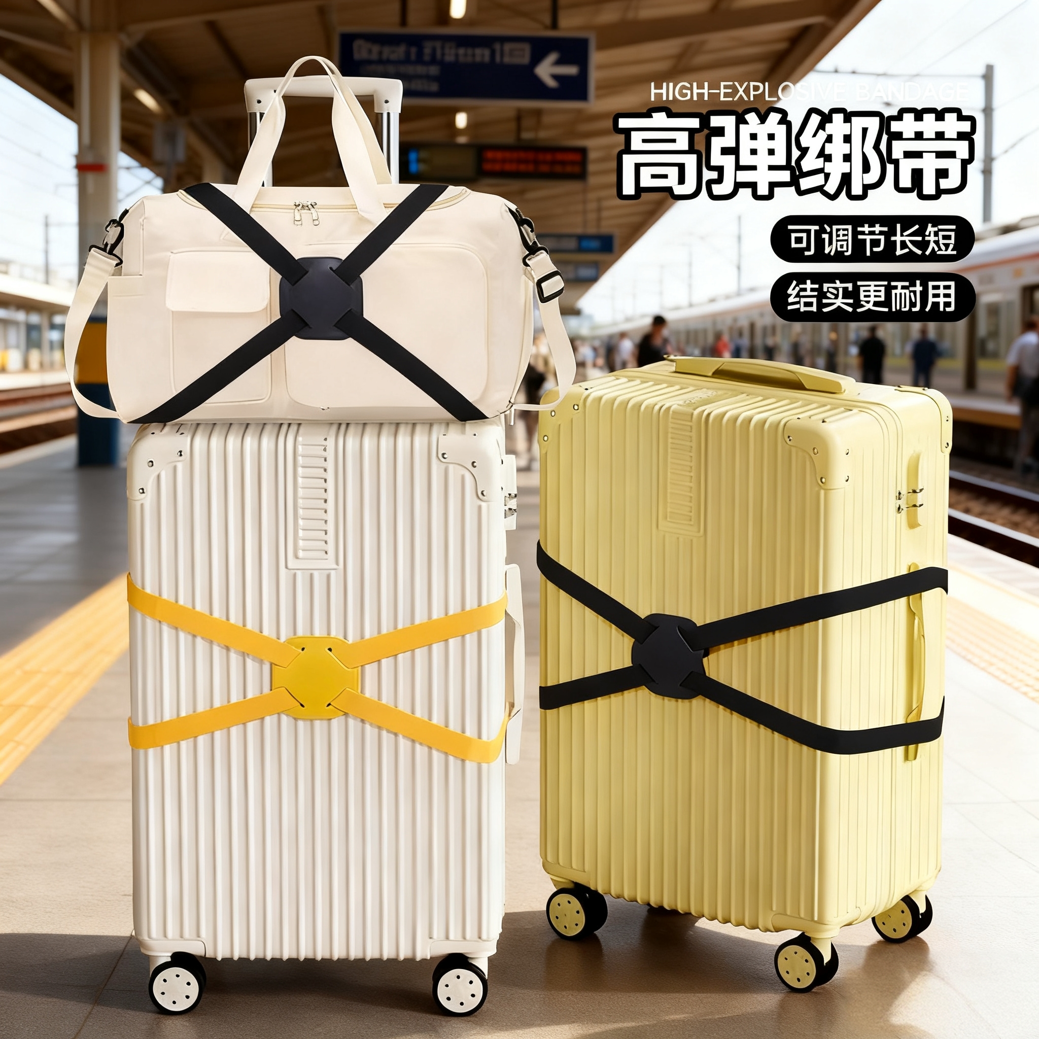 行李箱捆绑带弹力固定打包带