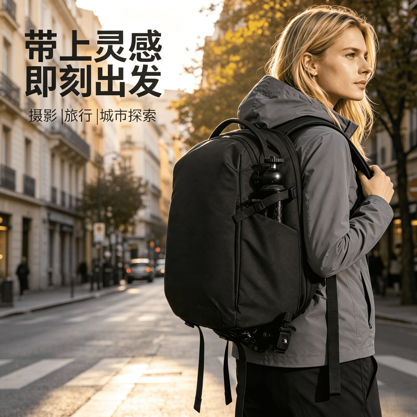 摄影双肩包微单反相机包尼康索尼佳能相机收纳城市通勤摄影摄像