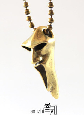 纯铜无脸男士个性小饰品吊坠