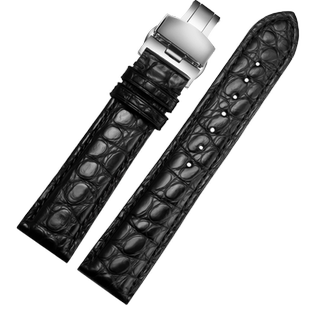 鳄鱼皮手表带 适配天梭伯爵海鸥系列男真皮表带18 20mm女皮带配件
