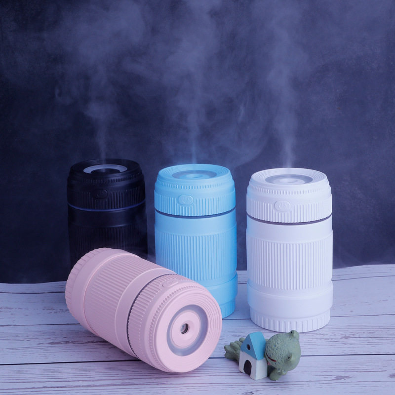 创意摄像机镜头加湿器室内车载空气净化USB加湿器家用办公加湿器