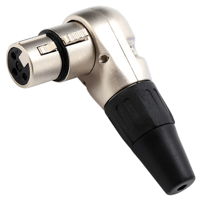 三芯卡侬公母弯90°插头REAN