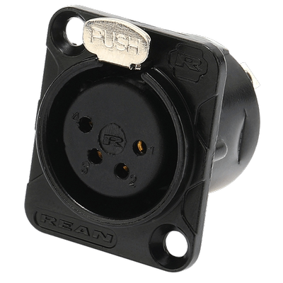 黑色镀金四芯卡侬公母头REAN