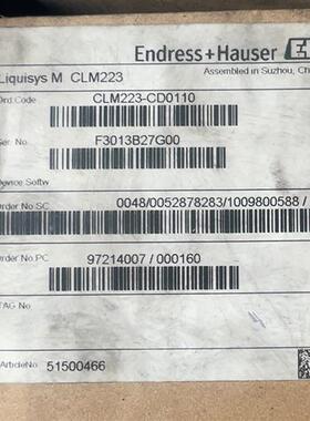 议价E+H变送器CLM223-CD0110全新原厂低价出售价格私聊