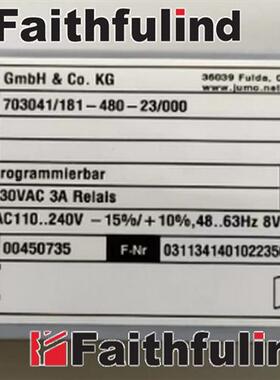 议价Jumo 00450735 久茂全新温控器 703041/181-480-23/000 dTRON