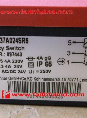 议价Euchner 087443 安士能全新安全开关 TP4-537A024SR6