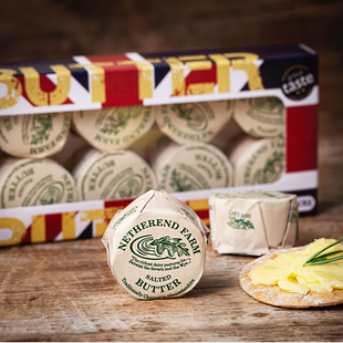 英国NETHEREND FARM 含盐黄油小包装150g传统手工搅拌