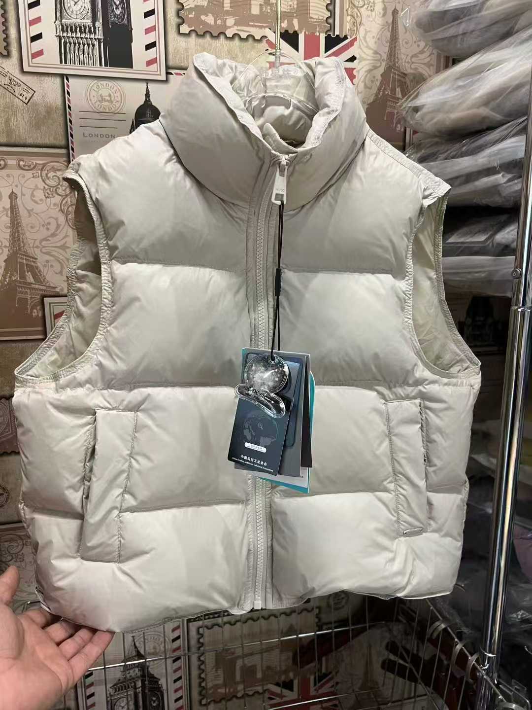 牛哆哆童装儿童90白鸭绒羽绒服马甲25冬季新男女童连帽背心45135