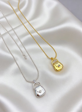 潮牌同款小香包吊坠项链可打开