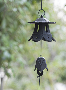 工厂批岩手日式南部铸铁复古宝塔风铃庭院和风挂饰 继续挂饰背景