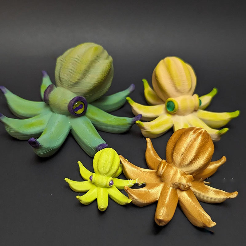 跨境新款 (OCTOPUS BANANA)香蕉章鱼创意居家树脂摆件田园装饰品