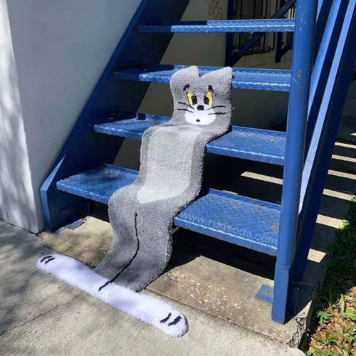 现货Tom猫地毯汤姆猫楼梯纸片地毯猫和老鼠名场面Jerry定制尺寸