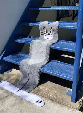 现货Tom猫地毯汤姆猫楼梯纸片地毯猫和老鼠名场面Jerry定制尺寸