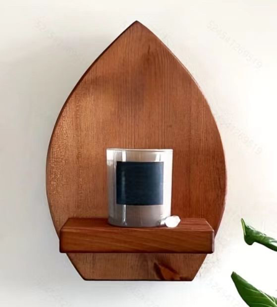 跨境木制墙上置物架客厅壁挂式置物架木质墙壁花盆置物架墙饰新品