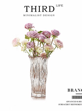 Life's·Branch·玻璃轻奢透明高级小众花瓶客厅插花鲜花 | 枝蔓