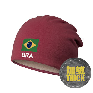 巴西Brazil 无界 骑行防风棉帽加绒堆堆帽子男女保暖围脖头巾冬设