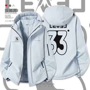 共济会兄弟会数字欧美风街头33标志符号加厚棉服男女外套设 无界