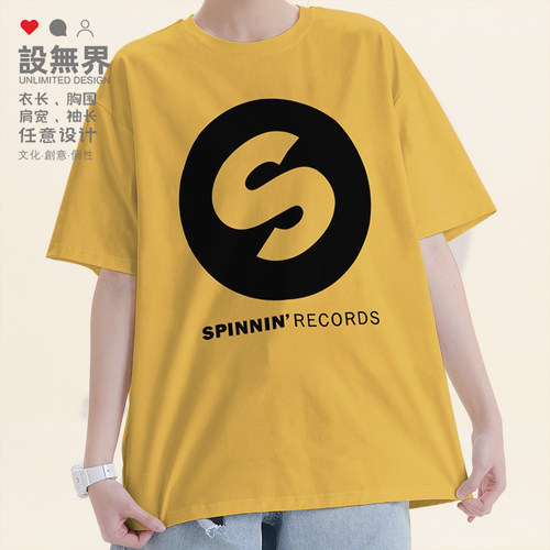 电音厂牌S厂SpinnRecor短袖T恤