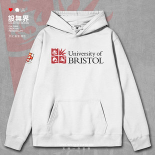 布里斯托大学名校校服学生班服连帽卫衣男女套头帽衫春秋设 无界