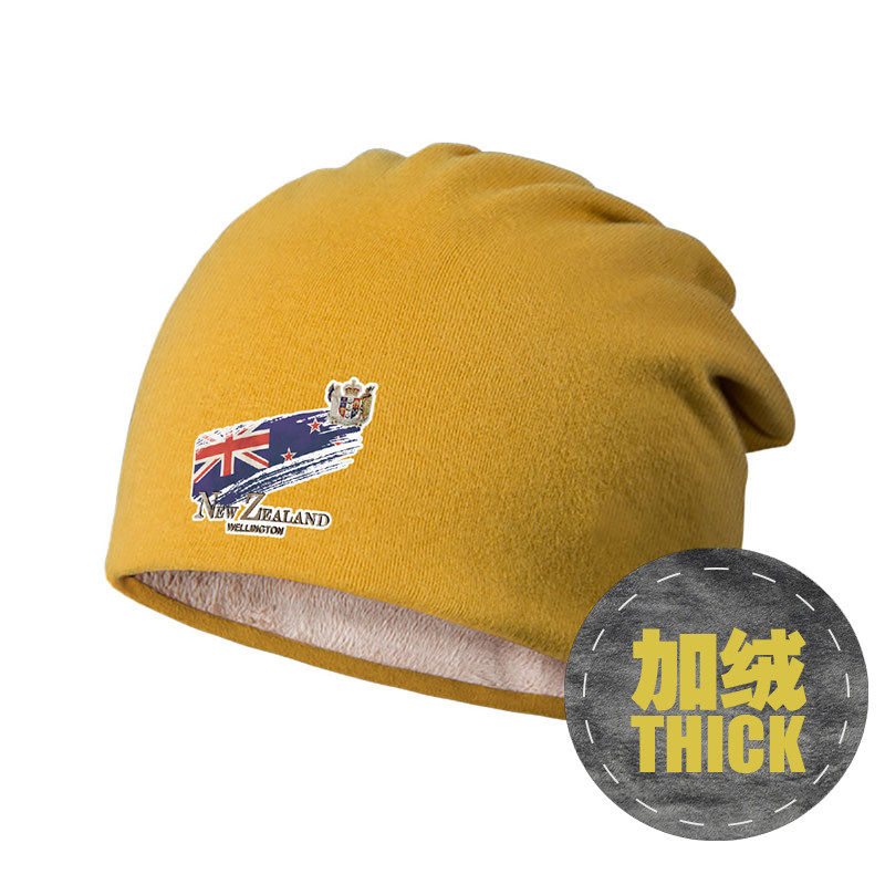 新西兰惠灵顿国旗标志加绒棉帽男女帽子冬帽秋冬围脖0010设 无界