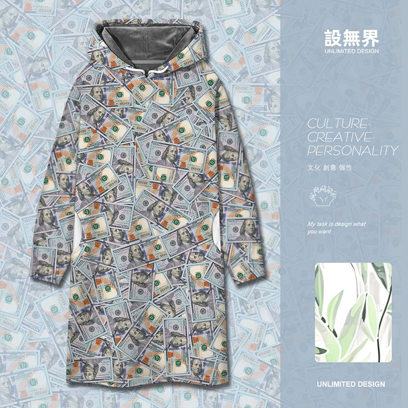 美元美金美国货币金钱纸币卫衣裙