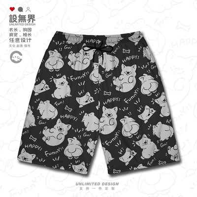 日系可爱柯基狗狗修狗日常写短裤