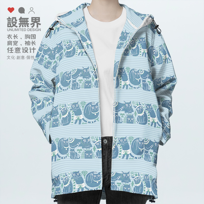 古埃及猫咪法老壁画盖亚安德棉服