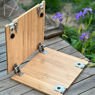 诧祭折叠竹桌板轻量IGT桌延长桌板三单位户外露营便携拓展桌面板