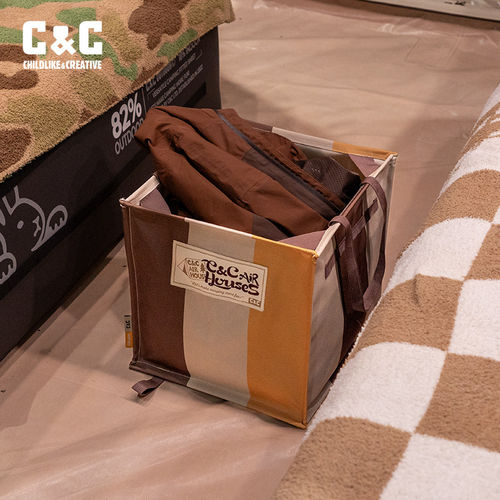 CC小三角户外收纳箱露营装备储物箱大容量战术风便携折叠垃圾桶