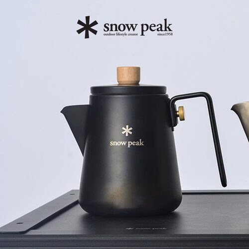 日本snowpeak雪峰营地咖啡师户外露营不锈钢水壶CS-115/117/116