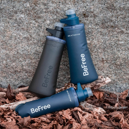 瑞士康迪BeFree AC 1L/0.5L蓝色黑色过滤水杯户外应急折叠净水袋