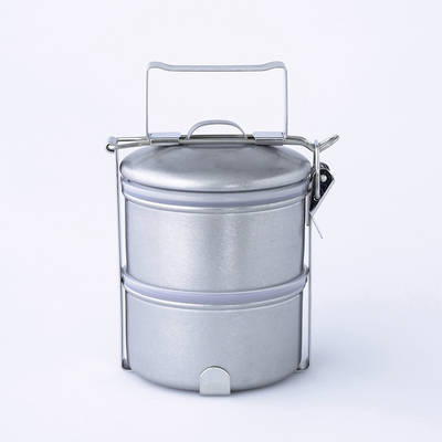 【特价清仓】日本青芳AOYOSHI便当盒户外便捷手提双层饭盒餐盒