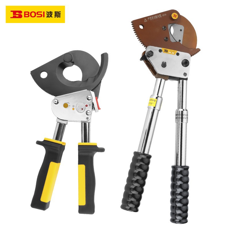 德国波斯电缆剪齿轮剪刀棘轮式电线剪线钳J40J52J95J100型 线缆剪