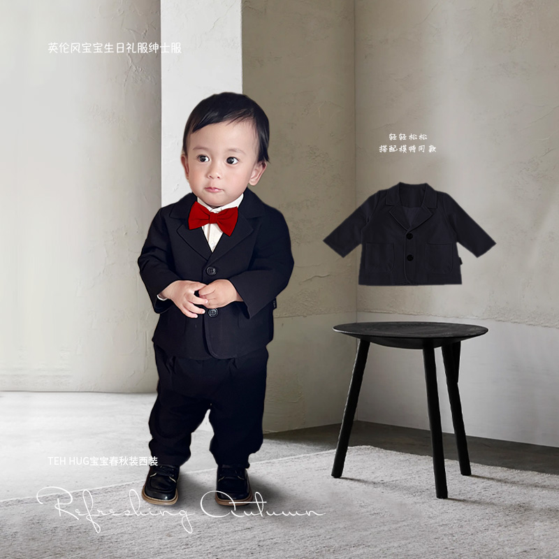 生日礼服男宝宝棉欧美绅士服