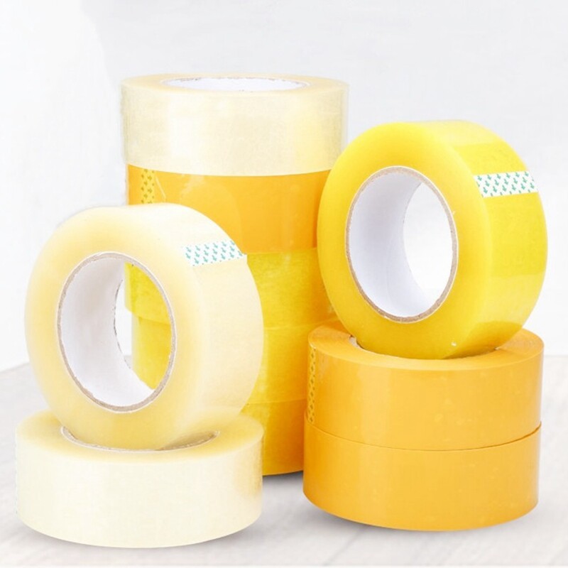 大胶纸封箱胶带透明包装胶布黄色封口胶得力黄黑警示胶地板胶文具