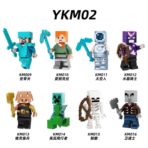 YKM02我的世界积木人仔