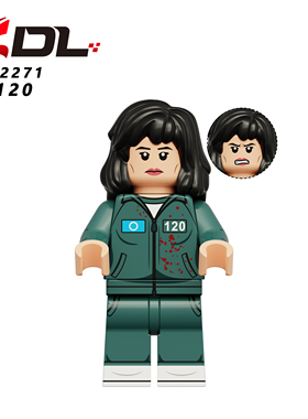 KDL842第三方韩剧系列积木人仔拼装益智玩具绿色队服黑色连帽衣