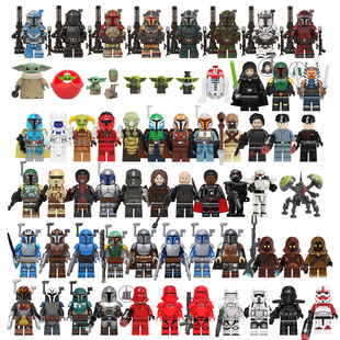 国产益智星球大战曼达洛人波巴菲特尤达宝宝卢克天行者积木小人仔