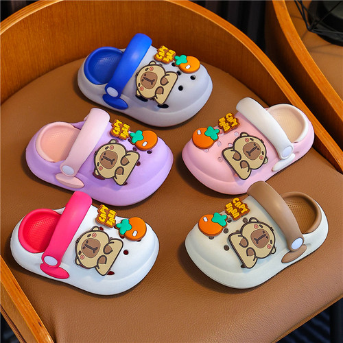 卡皮巴拉儿童夏季包头凉拖鞋