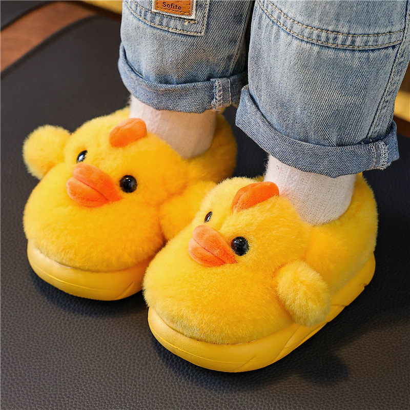 儿童卡通软底宝宝棉拖鞋