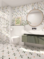 Французский 300 × 300 маленькая плитка кухня ванная туалетная туалетная туалетная плитка, масло фрукты зеленый балкон балкон балкон -плитка