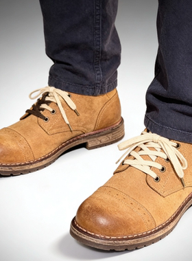 Visvimlaoliu25ss牛力安 全手工牛皮做旧伞兵靴