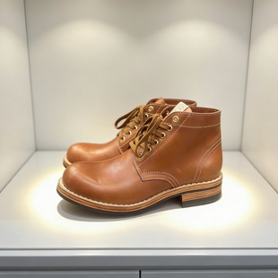Visvimlaoliu brigadier 6孔马丁靴男增高复古真皮手工固特异男靴
