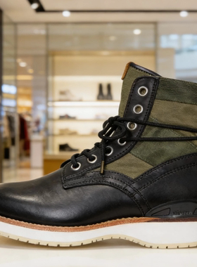 Visvimlaoliu 7孔春秋款真皮纯手工缝制固特异工装靴