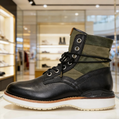 Visvimlaoliu 7孔春秋款真皮纯手工缝制固特异工装靴